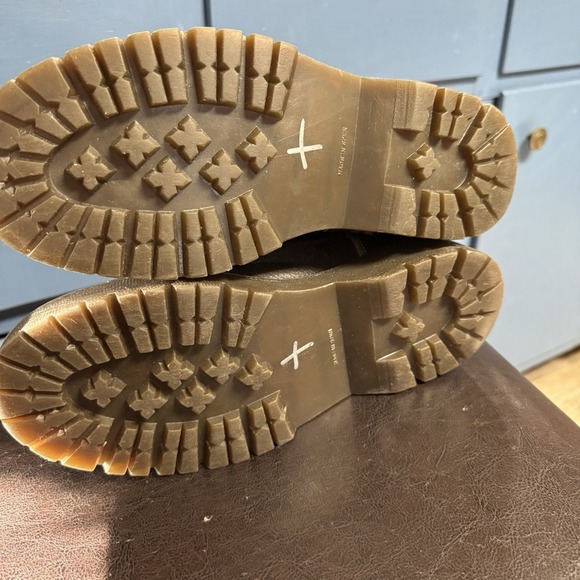 Relativity Brown Leather Lace Up Boots Women's 9 Y2K Chunky Lug Sole Grunge - Picture 10 of 10